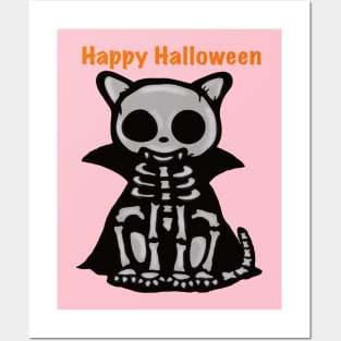 Halloween cat Posters and Art